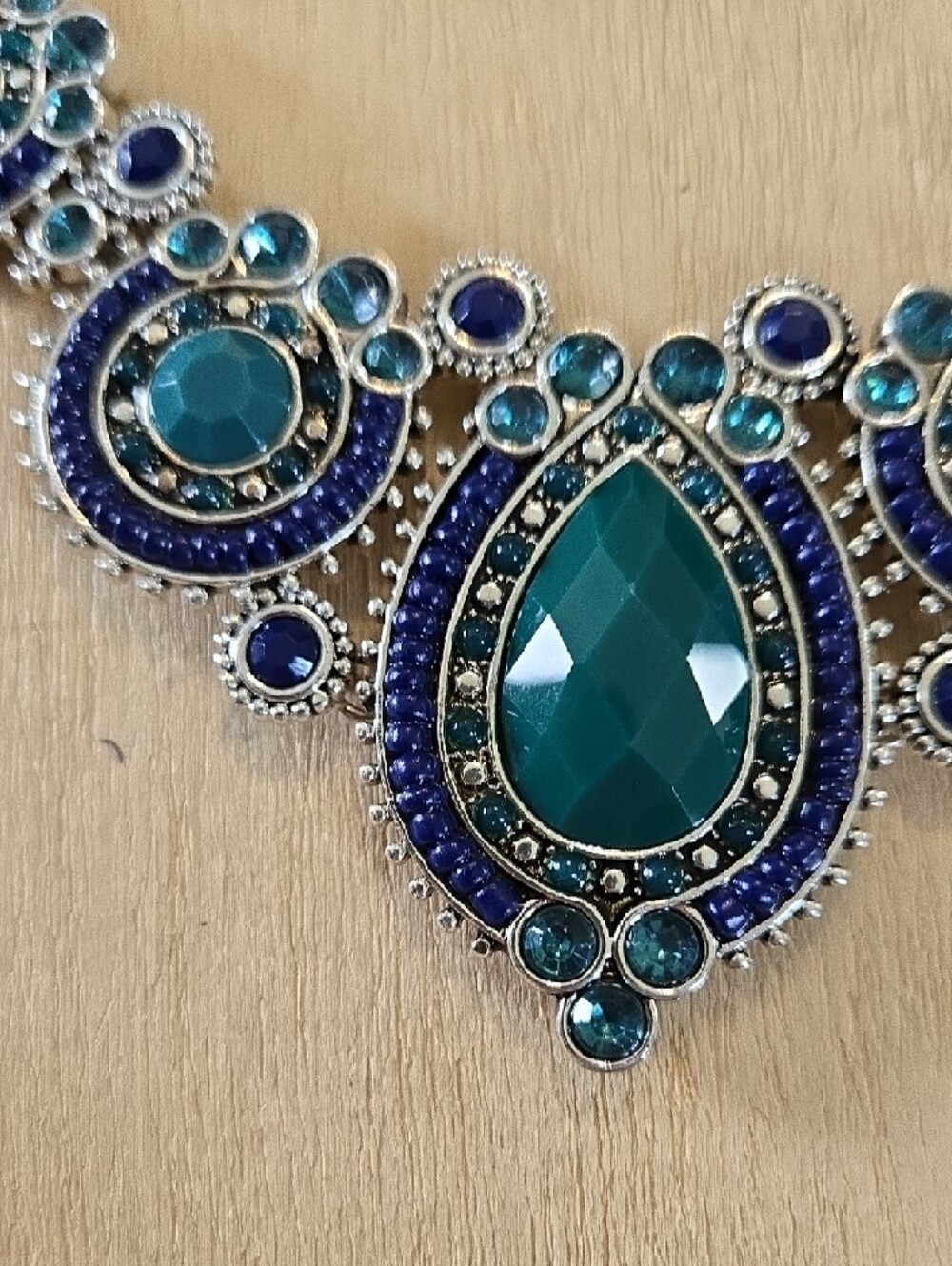 Premier Designs "Victoria" Reversible Statement Bib Collar Necklace Art Deco